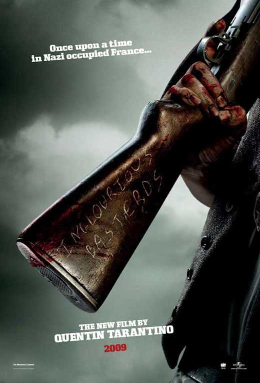 Inglourious Basterds Movie Poster Print featuring action-packed design.