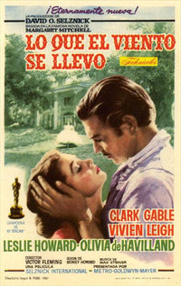 Gone with the Wind Movie Poster Print showcasing classic film imagery.