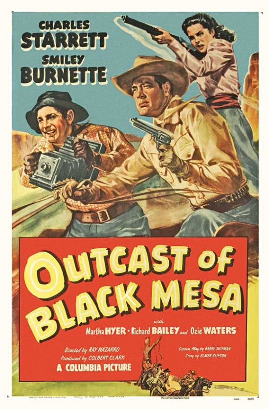 Outcasts of Black Mesa Movie Poster Print featuring striking design.