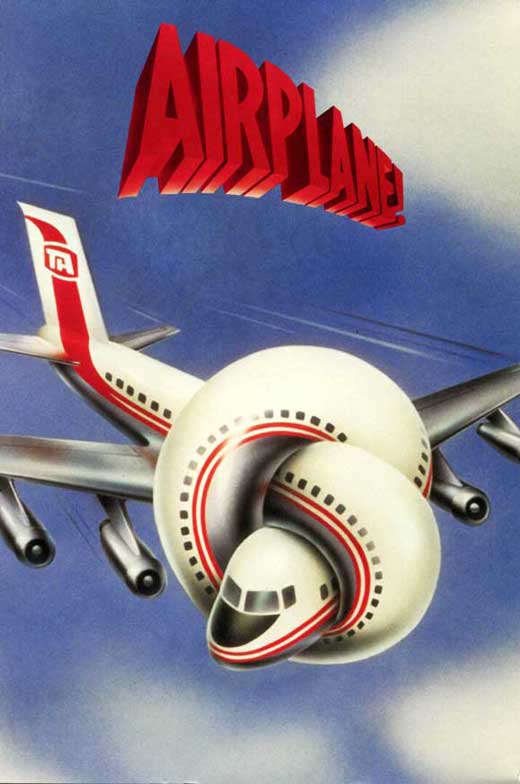 Airplane! Movie Poster Print featuring classic comedy artwork.