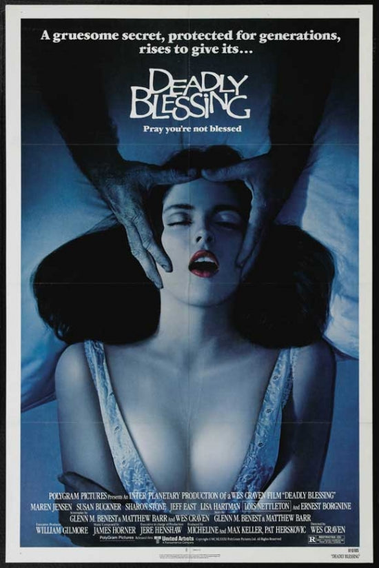 Deadly Blessing Movie Poster Print featuring chilling horror imagery.