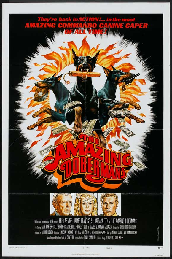 The Amazing Dobermans Movie Poster Print showcasing stunning imagery of dobemans.