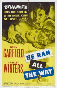 He Ran All the Way Movie Poster Print showcasing classic film art.