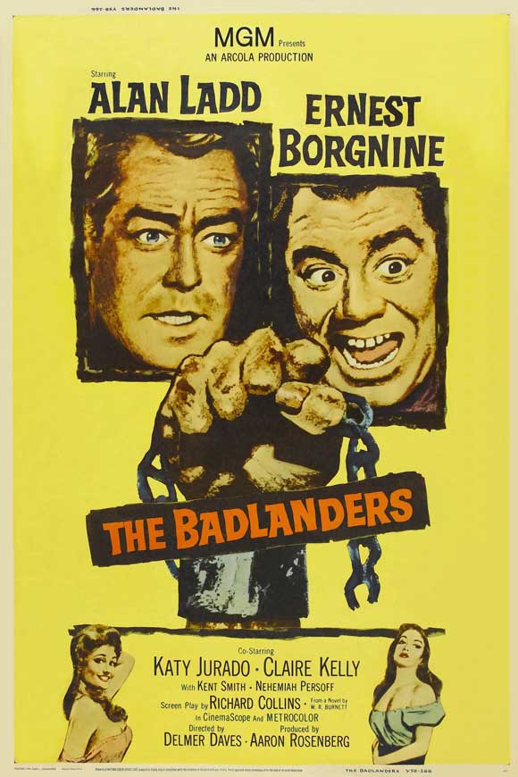 The Badlanders Movie Poster Print showcasing classic Western themes.