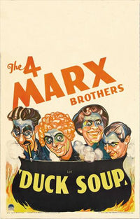 Duck Soup Movie Poster Print - A classic film poster capturing the humor of the Marx Brothers.