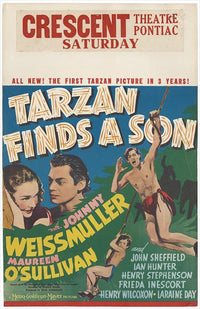 Tarzan Finds a Son Movie Poster Print, vibrant artwork capturing classic film adventure.