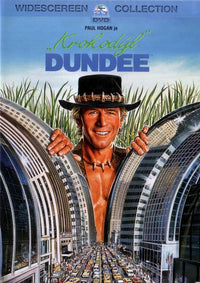 Crocodile Dundee Movie Poster Print featuring iconic imagery from the classic film.