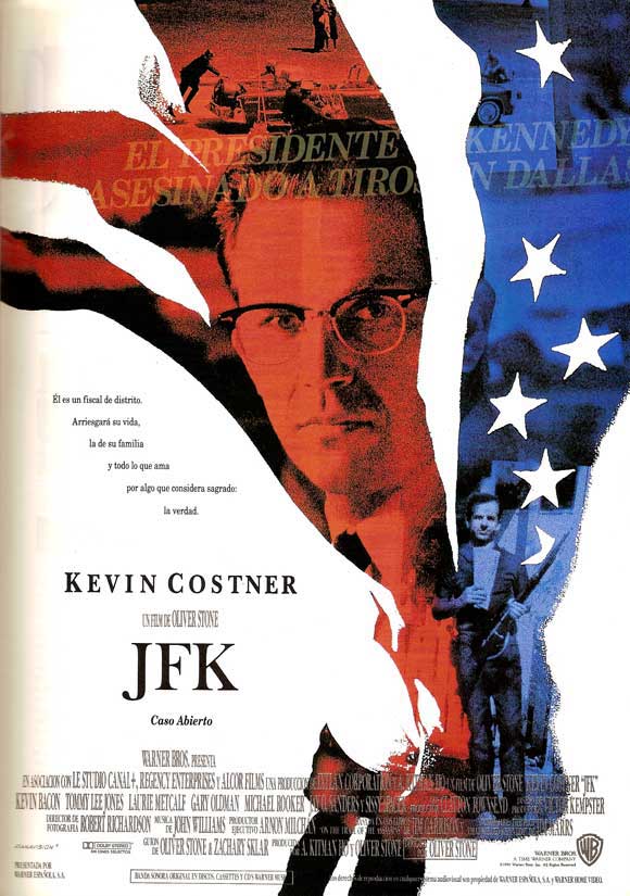JFK Movie Poster Print featuring iconic imagery of John F. Kennedy.