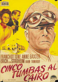 Five Graves to Cairo Movie Poster Print showcasing classic cinema art.