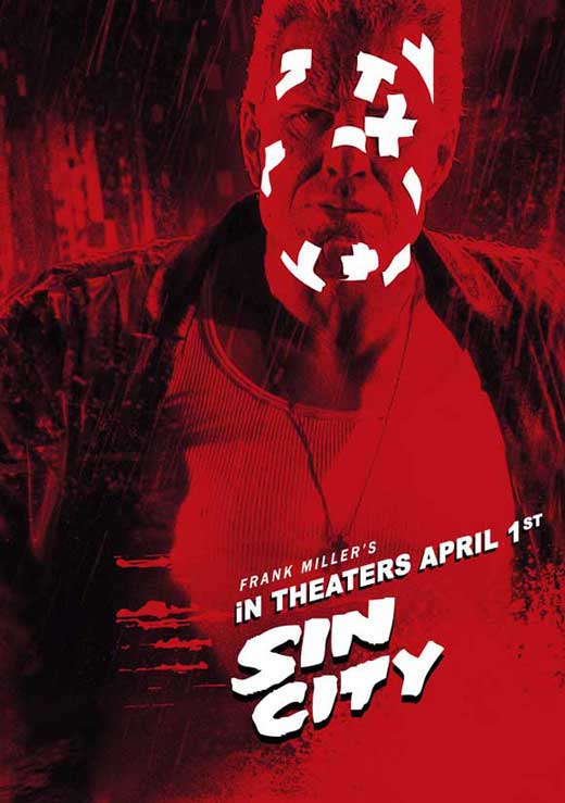 Sin City Movie Poster Print featuring bold black and white artwork.