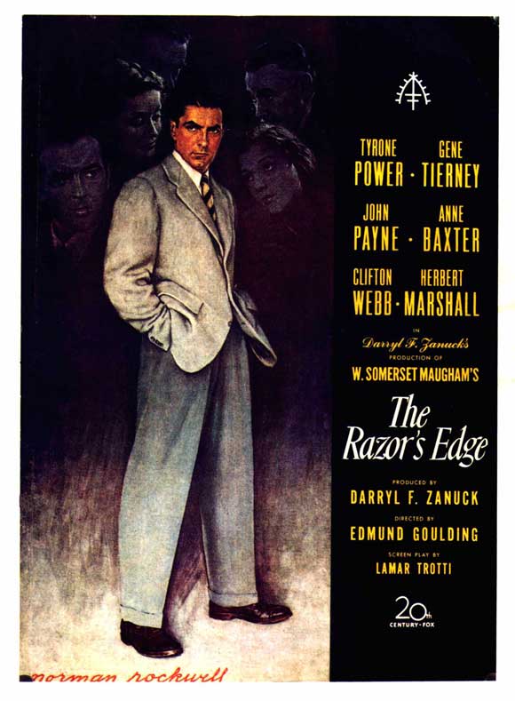 The Razor's Edge Movie Poster Print showcasing classic cinema art