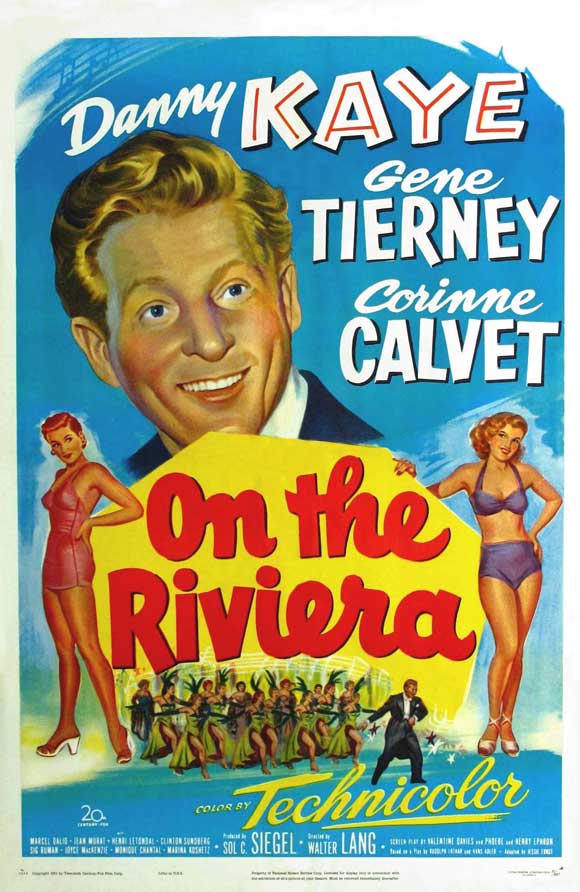 On the Riviera Movie Poster Print showcasing vibrant film art.