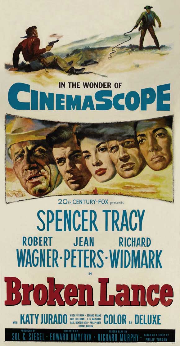 Broken Lance Movie Poster Print showcasing classic film art.