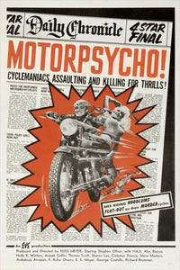 Motor Psycho Movie Poster Print showcasing classic film imagery.