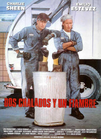 Men at Work Movie Poster Print showcasing classic comedy art.