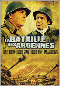 Battle of the Bulge Movie Poster Print showcasing intense WWII imagery.