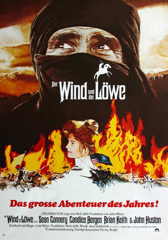 Wind and the Lion Movie Poster Print featuring cinematic visuals.