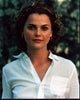 Keri Russell in a sheer white button down photo print