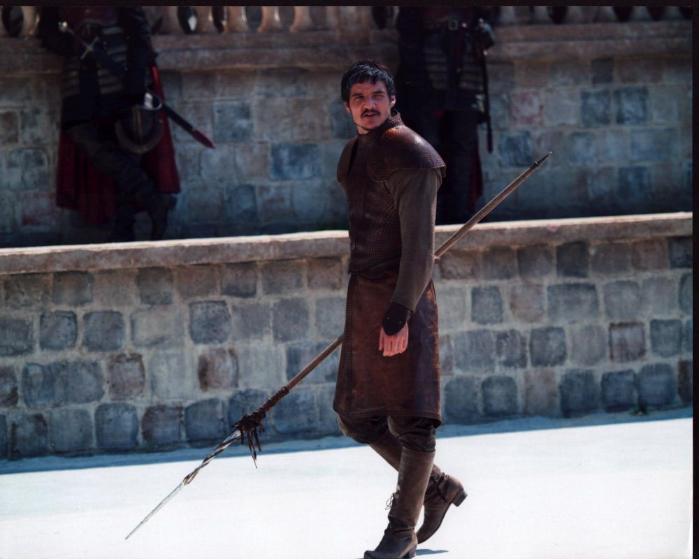 Pedro Pascal as Oberyn Martell on set of Game of Thrones photo print
