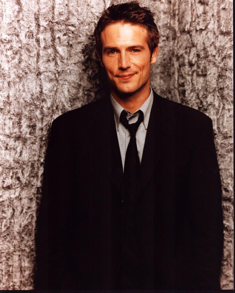 Michael Vartan Photo Print in Black Suit and Gray Shirt