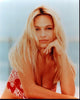 Pamela Anderson photo print in red bandana top, iconic pop culture art.