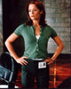 Jamie Luner wearing a green sweater photo print