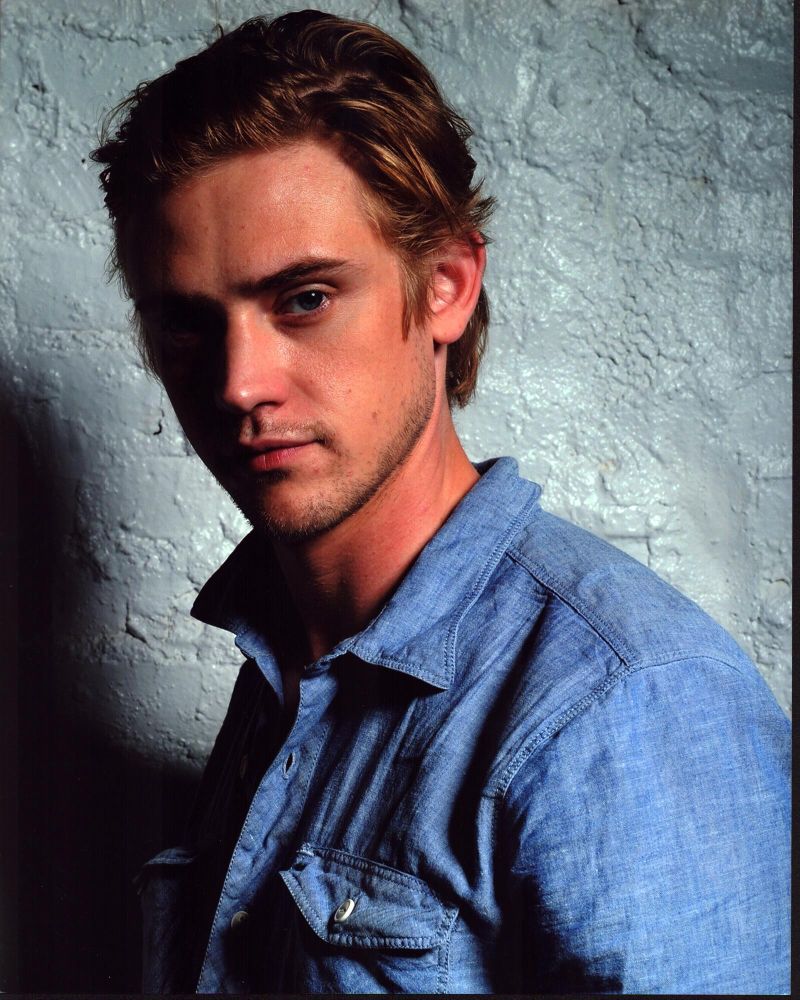 Boyd Holbrook in denim shirt photo print.