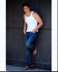 Bobby Campo Barefoot Photo Print in Jeans and Tank Top