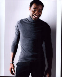 Chiwetel Ejiofor in gray turtleneck - stylish photo print