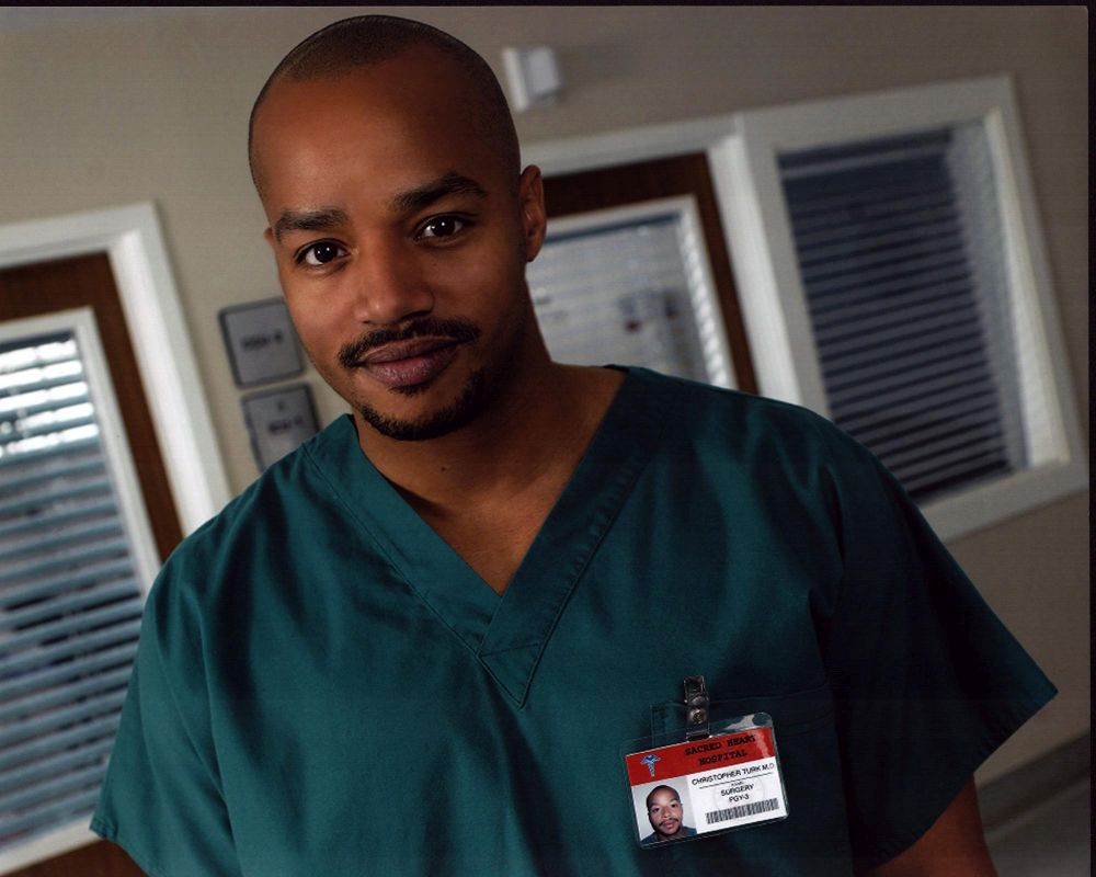 Donald Faison on set of Scrubs photo print