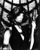 Bridget Fonda holding gun in black and white photo print