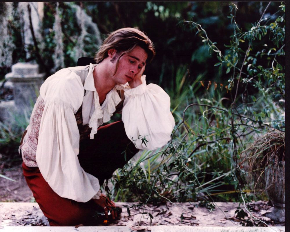 Brad Pitt sitting on the ground in Interview With A Vampire photo print.