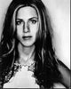Jennifer Aniston black and white photo print with jeweled halter headshot.