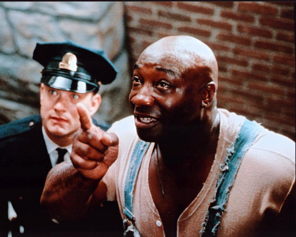 Tom Hanks and Michael Clarke Duncan in The Green Mile photo print, featuring iconic movie moment