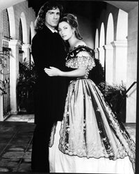 Black and white photo print of Joe Lando and Jane Seymour in Dr. Quinn Medicine Woman.