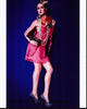 Sheena Colette in pink mini dress and pearls photo print