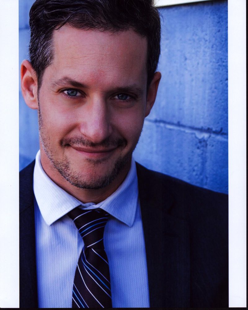 Jeremy Glazer in Suit Photo Print against Cement Wall