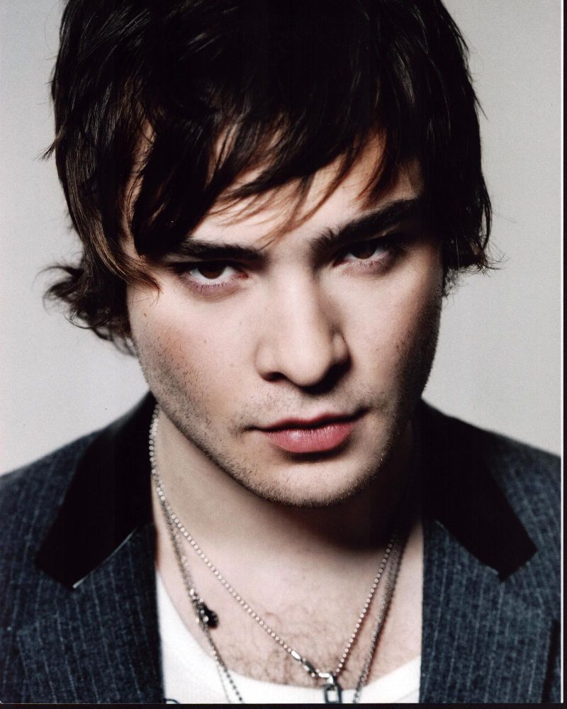Ed Westwick headshot photo print in gray jacket