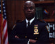 Andre Braugher in uniform on set of Brooklyn Nine-Nine photo print.