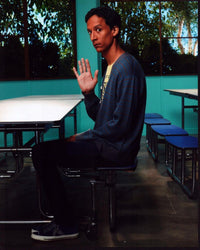 Danny Pudi Sitting At Lunch Table Community Photo Print
