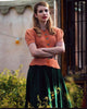 Emma Roberts in Orange Sweater with Arms Crossed Photo Print
