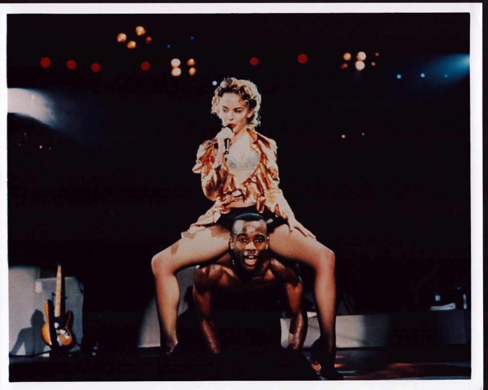 Kylie Minogue On Stage Photo Print with Dancer's Back