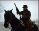 Josh Brolin photo print on horse with shotgun from Into the West.