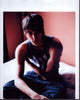 Santiago Gonzalez Montero in striped pants and tank top photo print