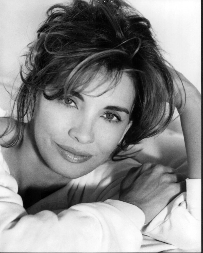 Anne Archer black and white headshot photo print with hand on face.
