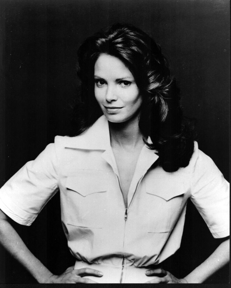 Jaclyn Smith Black and White Photo Print with Hands on Hips