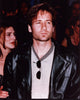 David Duchovny in striped shirt and leather jacket photo print.