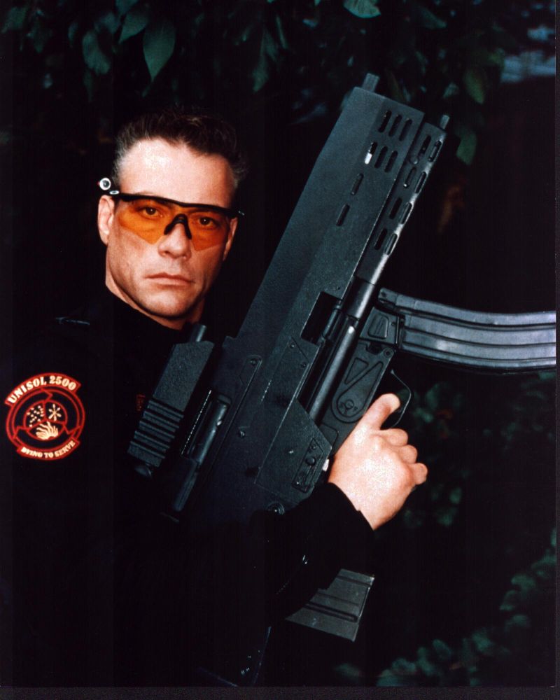 Jean-Claude Van Damme Photo Print with Large Gun