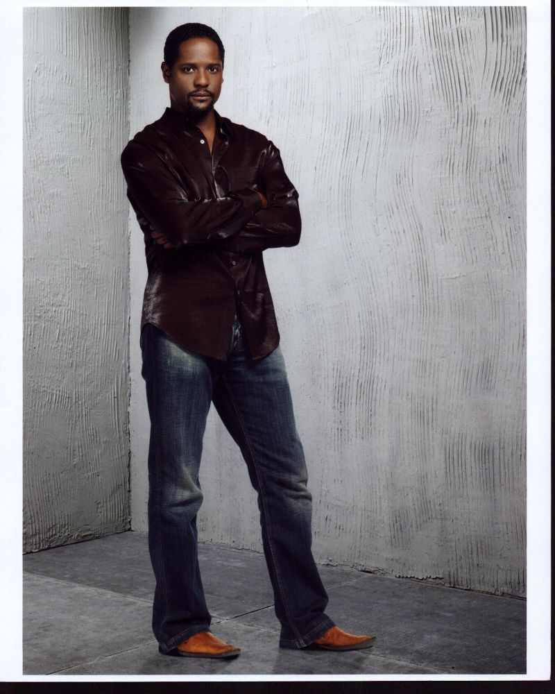 Blair Underwood photo print with arms crossed in jeans.