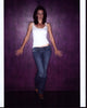 Annie Wersching casual portrait photo print against purple wall